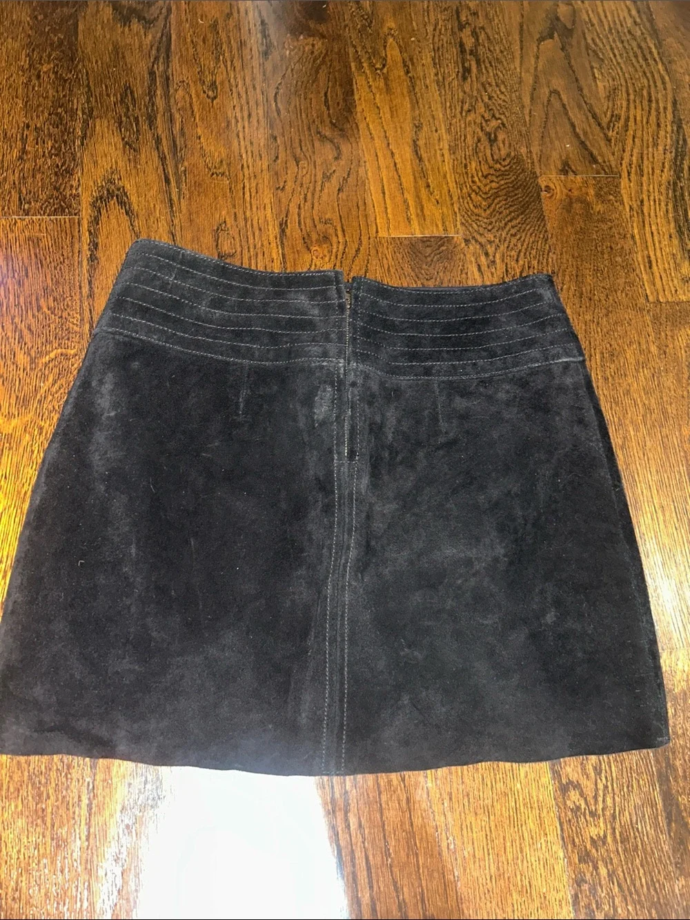 NWOT Free People Modern Love Suede Mini Skirt Size 6 Black Z575